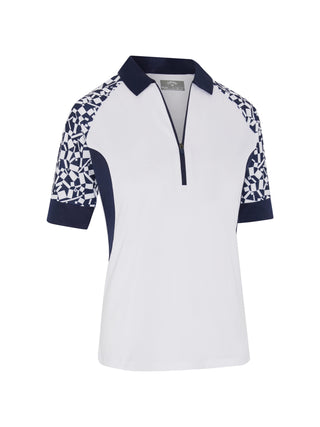 Callaway Golf Ladies 1/2 Sleeve Golf Polo - Brilliant White