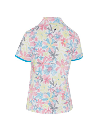 Callaway Golf Short Sleeve Womens Golf Polo Shirt - Chevron Floral