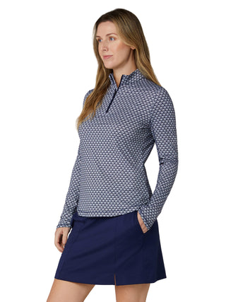 Callaway Scraf Geo Printed Golf Top - Peacoat