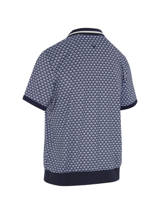 Callaway Scarf Geo Short Sleeve Polo - Peacoat
