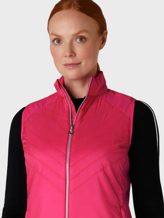 Callaway Golf Ladies Primaloft Gilet - Pink Peacock