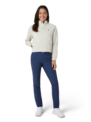 Penguin Ladies Golf Full Zip Textured Knit Jacket - Silver Birch