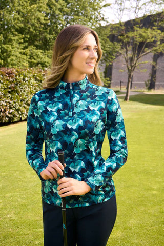 Arusha Long Sleeve Mid Layer - Leaf Lagoon