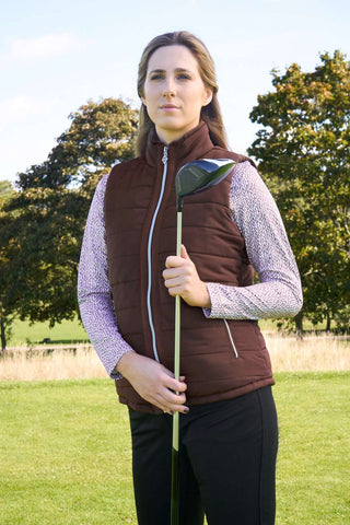 Hemisphere Fur Collar Gilet - Cocoa Powder