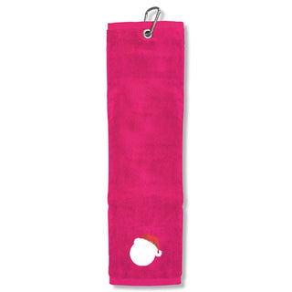 Christmas Santa Hat Golf Towel - Pink
