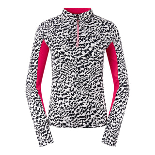 Tail Ladies Golf Shalia Long Sleeve Polo - Abstract Cheetah