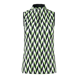 Tail Ladies Golf Zura Sleeveless Polo - Chevron Geo