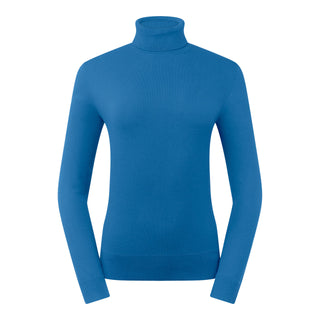 Pure Golf Super Soft Glow Roll Neck - Vallarta Blue