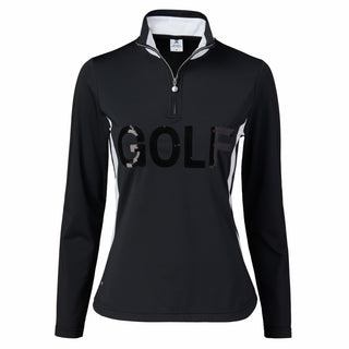 Daily Sports Netty Long Sleeve Half Neck - Black