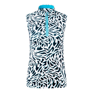 Tail Ladies Golf Aliza Sleeveless Polo - Leo Swirl