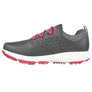 Skechers Ladies Go Golf Pro 2 Soft Spike Waterproof Golf Shoes -Charcoal/Pink