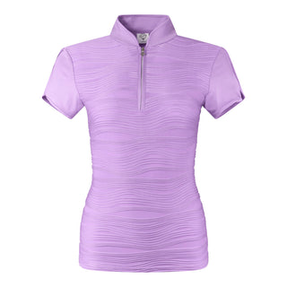 Pure Golf Cove Ladies Cap Sleeve Polo Shirt - Lilac