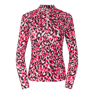 Tail Ladies Augustina Long Sleeve Polo - Spotted Meadow