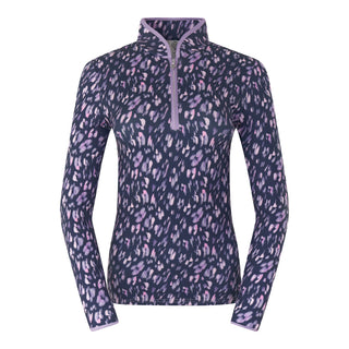 Pure Golf Ashlea Long Sleeve Zip Top - Lavender Flurry