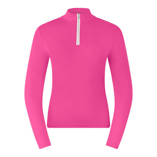 Pure Golf Tranquility Mid-Zip Top - Pink Topaz