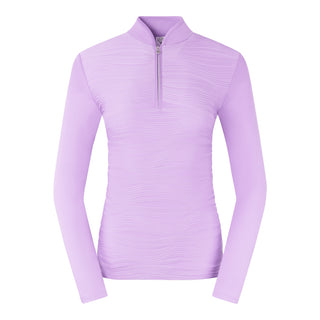 Pure Golf Cove Long Sleeve Zip Top - Lilac