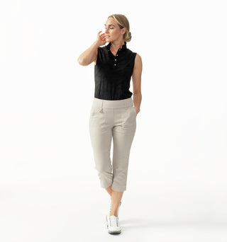 Daily Sports Jess Cap Sleeve Polo Shirt - Black