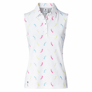 Daily Sports Camilia Sleeveless Polo Shirt - White