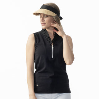 Daily Sports Patrice Sleeveless Polo Shirt - Black