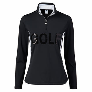 Daily Sports Netty Long Sleeve Half Neck - Black