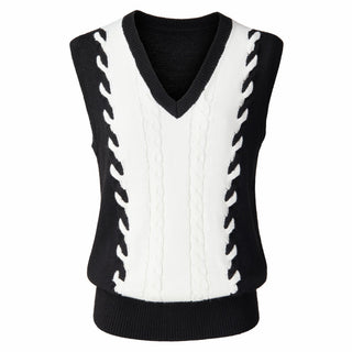 Daily Sports Frankie V-Neck Sweater Vest - Black