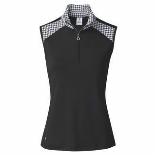 Daily Sports Salma Sleeveless Polo Shirt - Black