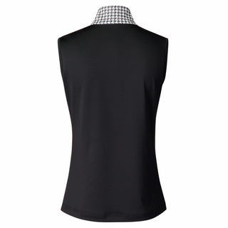 Daily Sports Salma Sleeveless Polo Shirt - Black