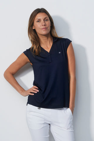 Daily Sports Anzio Sleeveless Polo Shirt - Navy