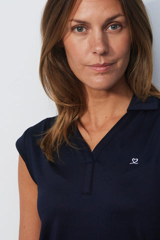 Daily Sports Anzio Sleeveless Polo Shirt - Navy