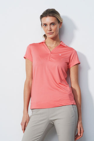 Daily Sports Anzio Cap Sleeve Polo Shirt - Coral