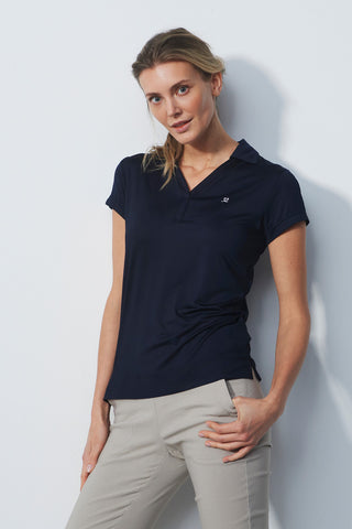 Daily Sports Anzio Cap Sleeve Polo Shirt - Navy