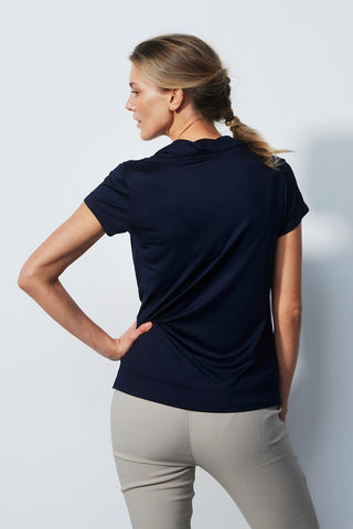 Daily Sports Anzio Cap Sleeve Polo Shirt - Navy