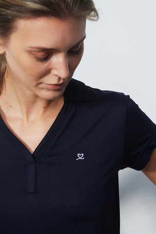 Daily Sports Anzio Cap Sleeve Polo Shirt - Navy