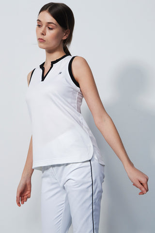 Daily Sports Massy Sleeveless Polo Shirt - White