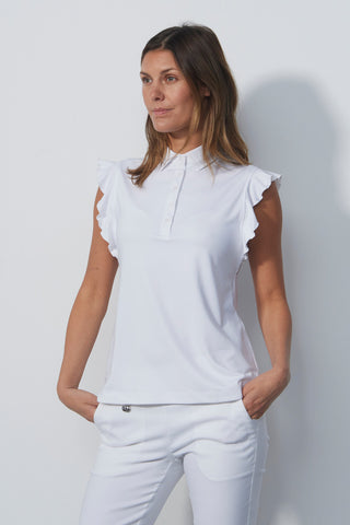 Daily Sports Peillon Sleeveless Polo Shirt - White