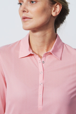 Daily Sports Terni Long Sleeve Polo Shirt - Coral