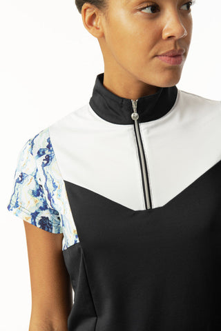 Daily Sports Iza Cap Sleeve Polo Shirt - Black