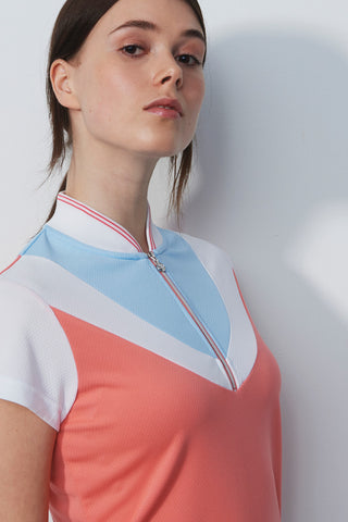 Daily Sports Torcy Cap Sleeve Polo Shirt - Coral