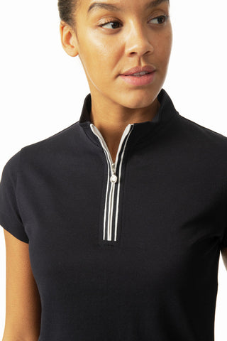 Daily Sports Kim Cap Sleeve Polo Shirt- Navy