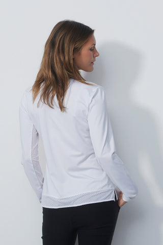 Daily Sports Corina Long Sleeve Polo Shirt - White