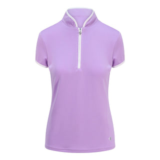 Pure Golf Bloom Cap Sleeve Ladies Golf Polo Shirt - Lilac