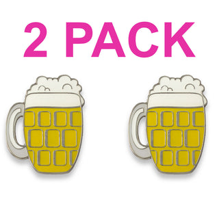 2 Pack Beer Glass Golf Ball Markers