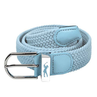 Surprizeshop Lady Golfer Woven Stretch Webbing Ladies Golf Belt - Pale  Blue