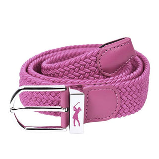 Surprizeshop Stretch Braided Ladies Golf Belt - Azalea Pink