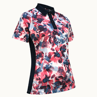 Callaway Golf Ladies Short Sleeve Floral Polo - Fruit Dove