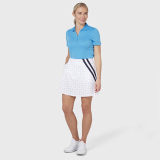 Callaway Golf Ladies Allover Strawberry Pull On White Skorts 43CM- Brilliant White