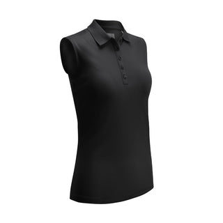 Callaway Golf Ladies Sleeveless Knit Polo -Caviar