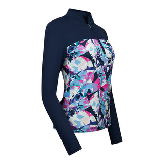 Pure Golf Daniella Long Sleeve Polo Shirt - Prism