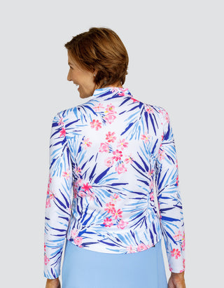 Tail Ladies Kalinda Long Sleeve Polo - Oasis Palms