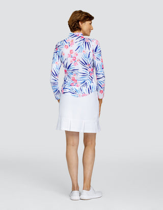 Tail Ladies Kalinda Long Sleeve Polo - Oasis Palms